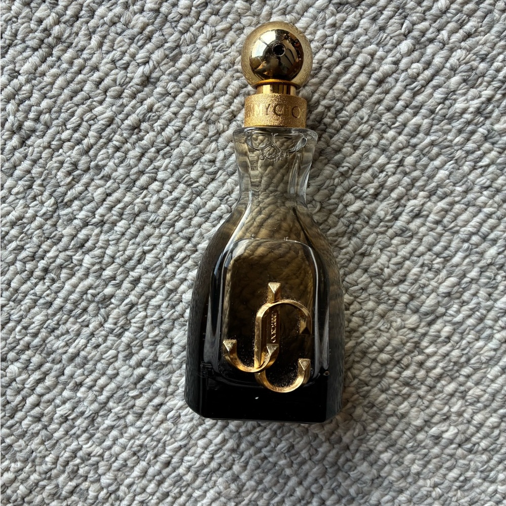 Jimmy Choo Gold and Black Perfume Bottle